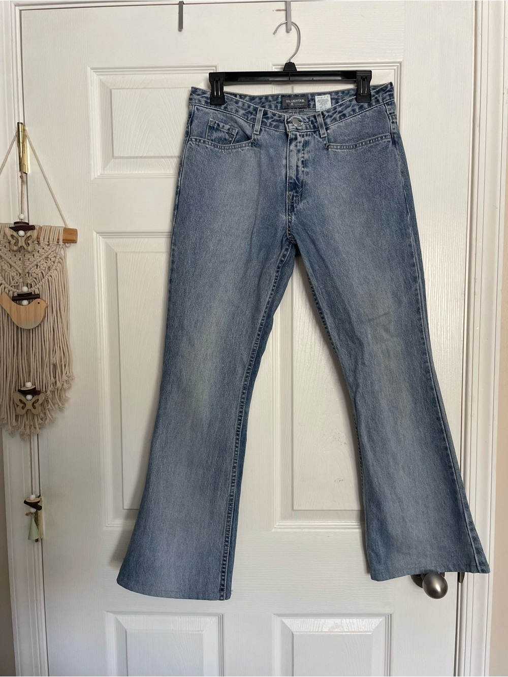 Vintage Silvertab Levi’s 100% Cotton Light Blue Juniors 7M Flare Jeans